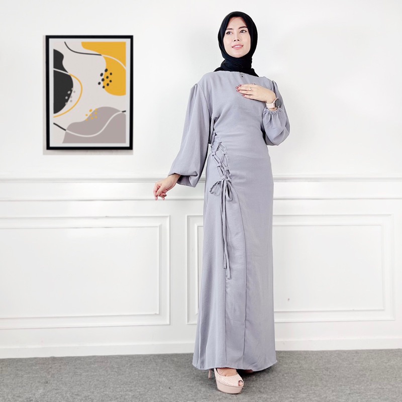 BEFAST - ZEC DRESS ALEA / Clara Dress CRINCLE / LongDress Wanita Pesta/Kondangan / Dress pasbody Kekinian Remaja ABG Trendy / Outfit Wanita Formal Hijab Style / Dress Maxy Model Terbaru