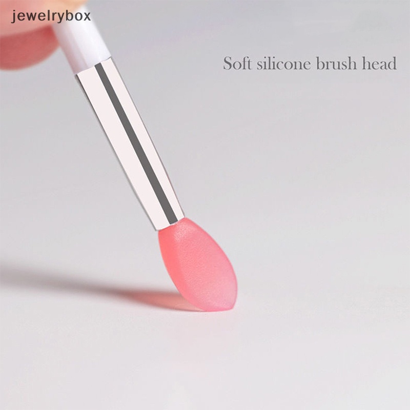 [jewelrybox] 3pcs Silicone Lip Balms Lip Mask Brush Dengan Sucker Penutup Debu Makeup Brushes Boutique