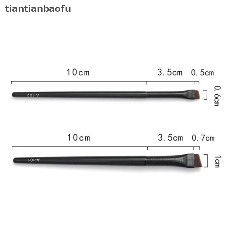 [tiantianbaofu] Sikat Alis Super Tipis Eyeliner Brush Rambut Sintetis Siku Tajam Alat MakeUp Butik