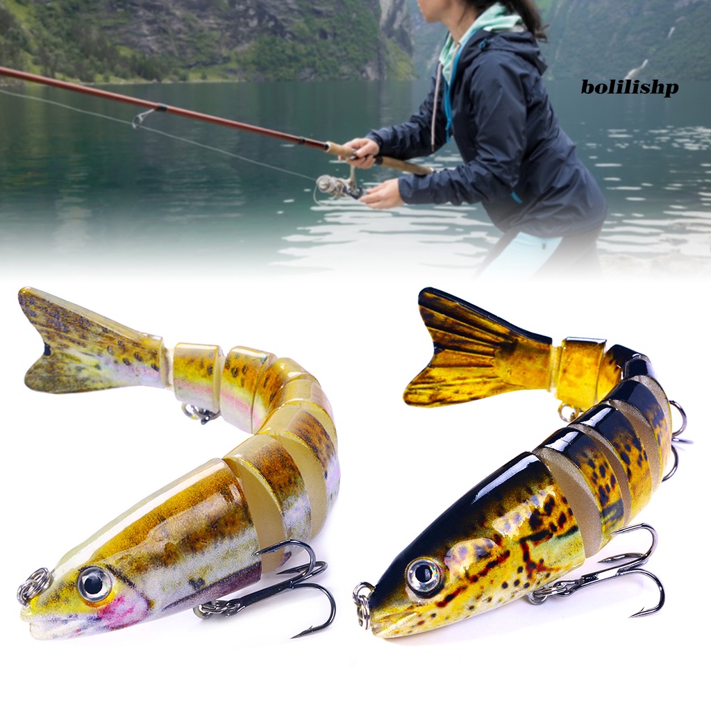 Bo-12.8cm/18g Bionic Umpan Simulasi Mata Ikan Warna Terang Tampilan Realistis Fleksibel Desain Kait Treble Warna-Warni Sangat Simulasi Memancing Umpan Umpan Perlengkapan Memancing