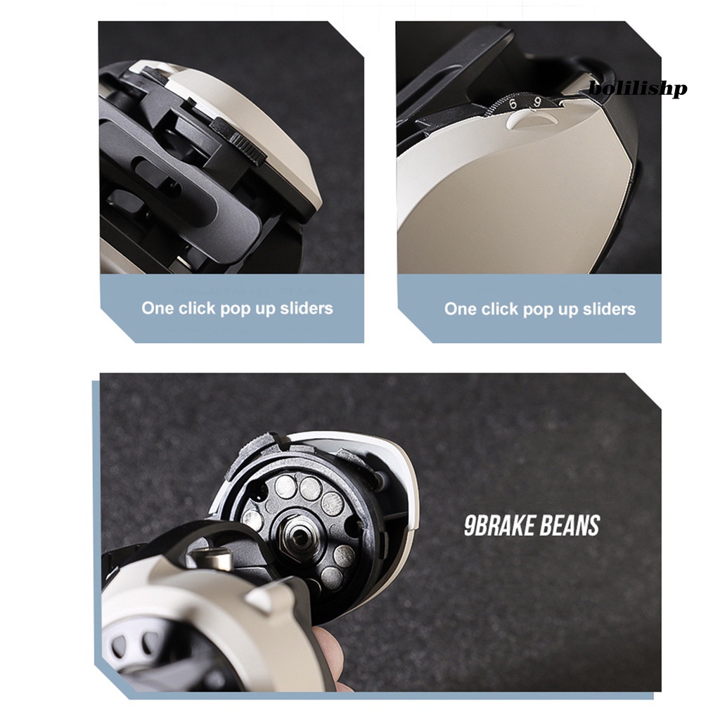 Bo-baitcast Reel ic Sistem Pengereman 6.5:1high Speed Low Profile Geser Halus10 Bearing Kiri/Kanan Tangan Air Asin Umpan Pancing Fishing Tackle