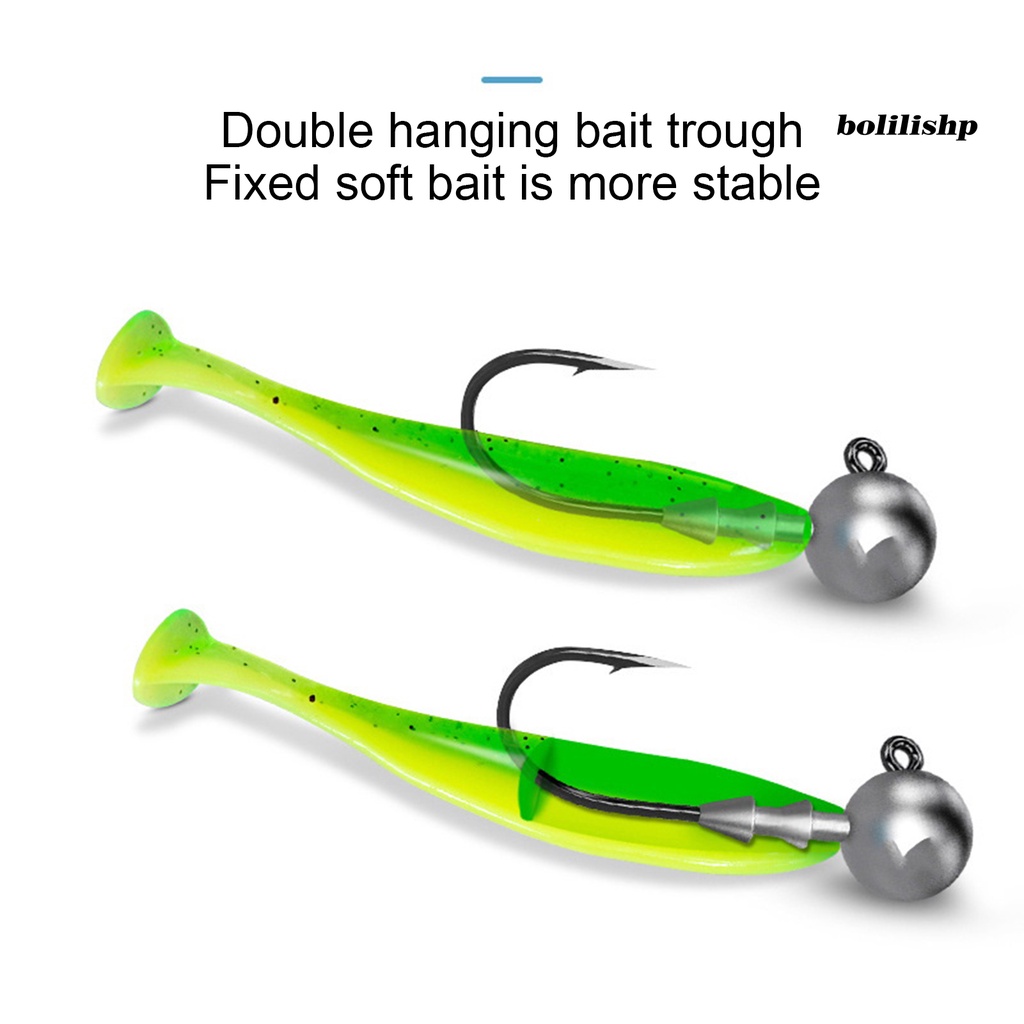 Bo-10pcs 3.5g-14g Memancing Kait Berduri Shank Paruh Umpan Paruh Kait Tajam Baja Karbon Tinggi Bulat Bola Jig Kepala Kait Untuk Air Tawar Air Asin