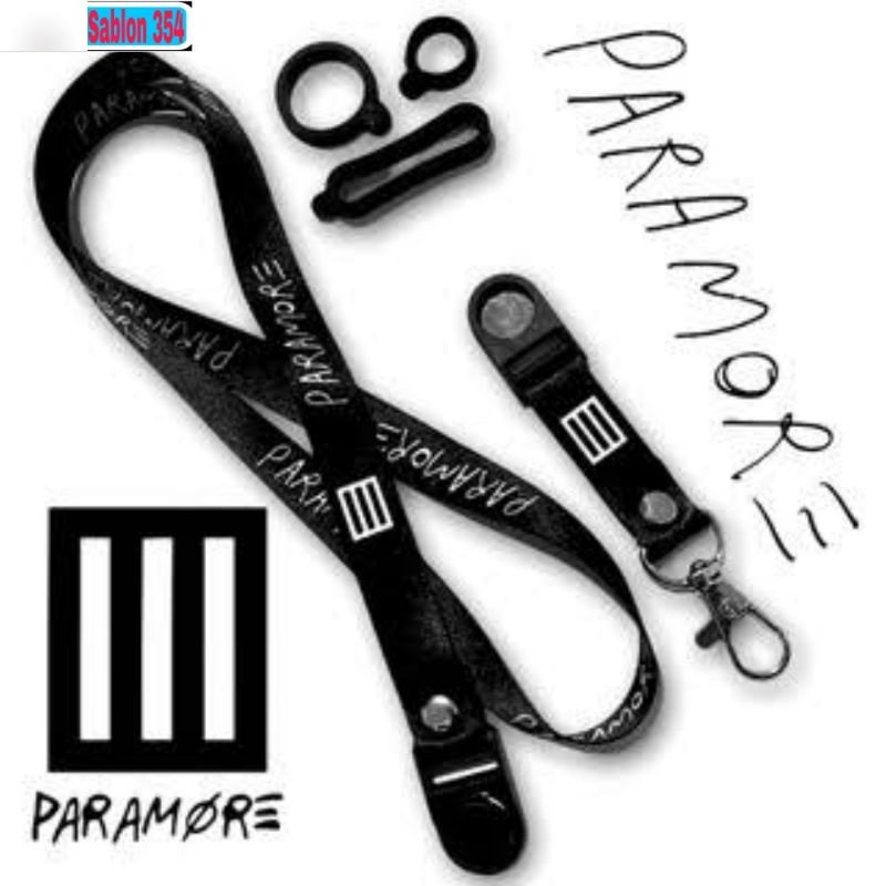 

Tali Lanyard PARAMORE DISTRO gantungan kunci/gantungan id card /gantungan Pod murah COD