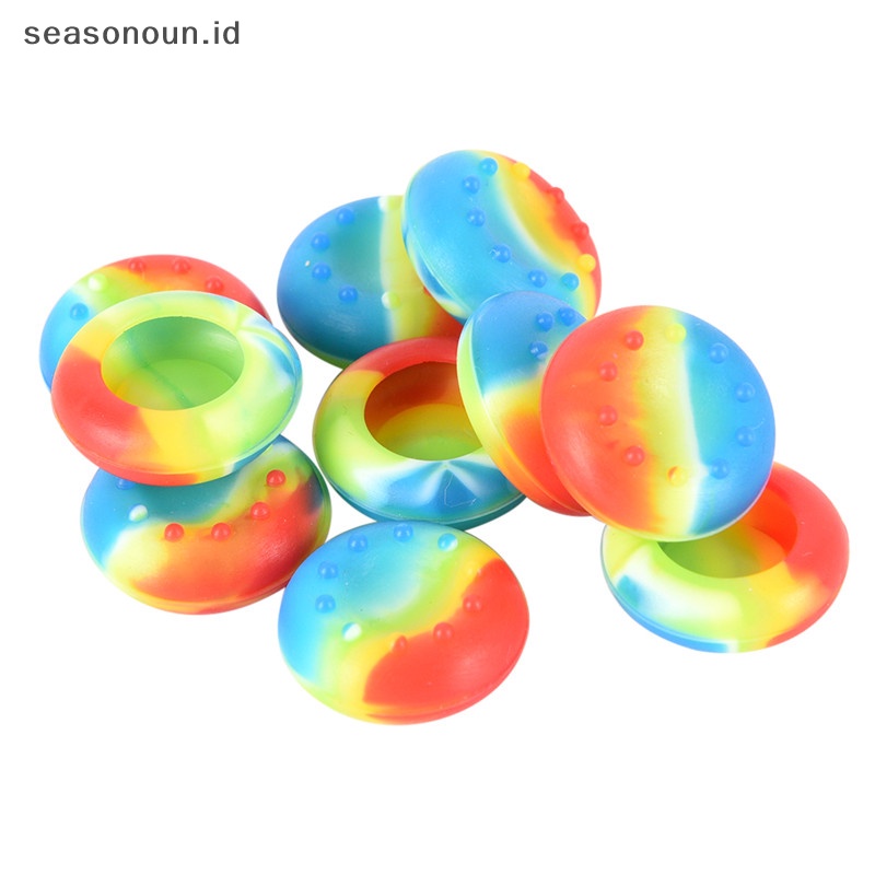 Seasonoun 10XAna Controller Silicone Cap Cover Thumb Stick Grip Untuk PS3 PS4 XBOX 360.