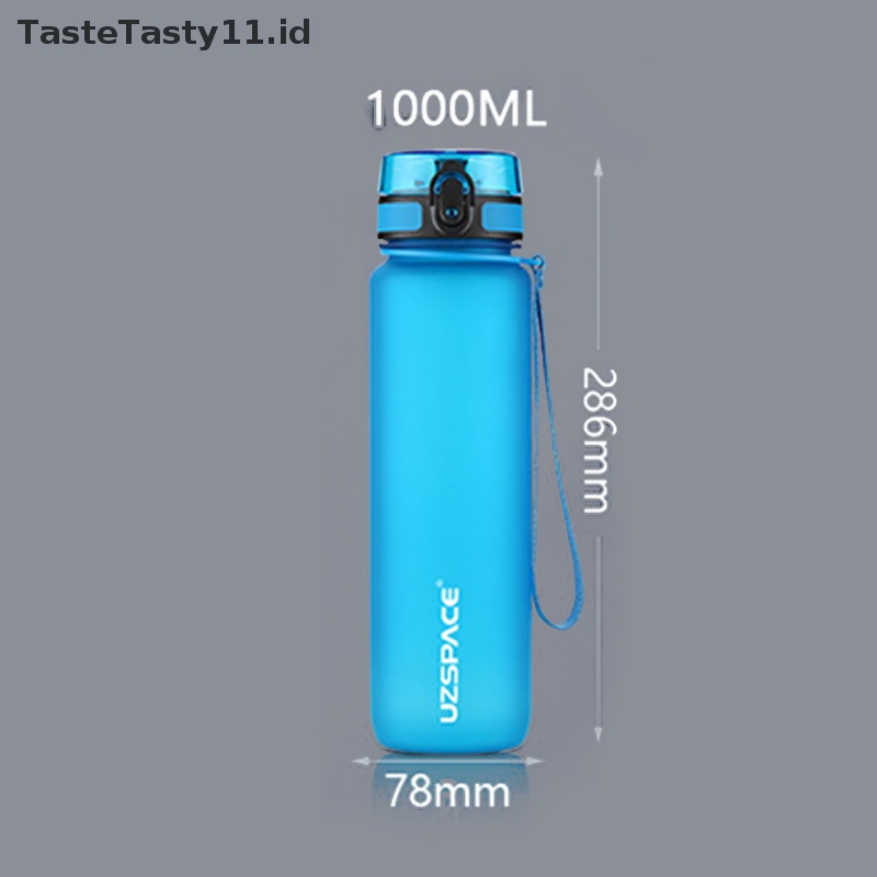 Tastetasty Sports Water bottle New 1000ml BPA Free Portable Botol Pengocok Anti Bocor Tempat Minum Plastik Pengocok Protein.