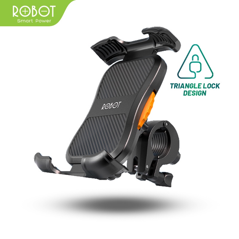 HOLDER MOTOR ROBOT RT-MH03 Motor/ Bicycle Handle Phone Holder Black - Garansi Resmi 1 Tahun