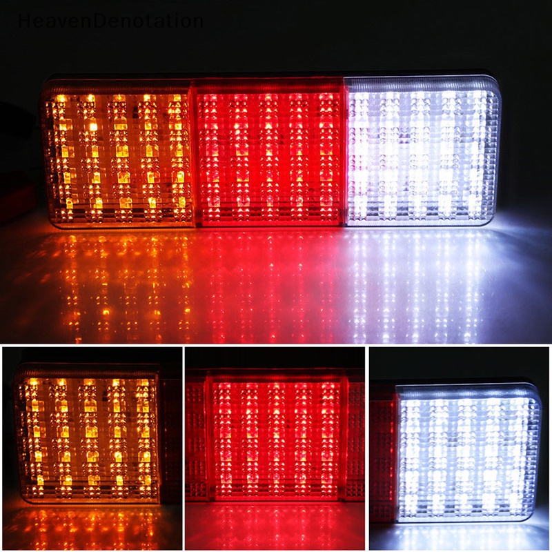 [HeavenDenotation] 75lampu LED Tail Truk Trailer RV Boat Stop Belakang Lampu Indikator Putar Mundur HDV