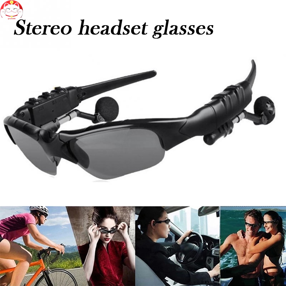 Kacamata Hitam Wireless Bluetooth Perlindungan Headset Nirkabel Sunglasses Polarizedaksesoris Audio &amp; Videountuk Wanita Priakacamata Pria