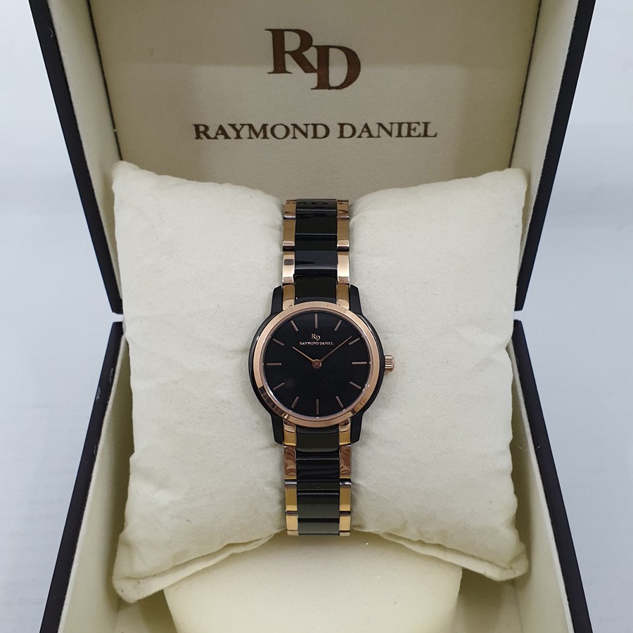 Raymond Daniel RD 223 Black Rosegold, Jam Tangan Wanita, Original