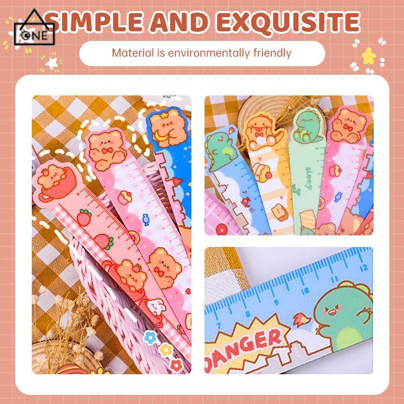 COD❤️Cute Magnetic Ruler Office15cm Soft Ruler for Students Creative Stationery-A.one