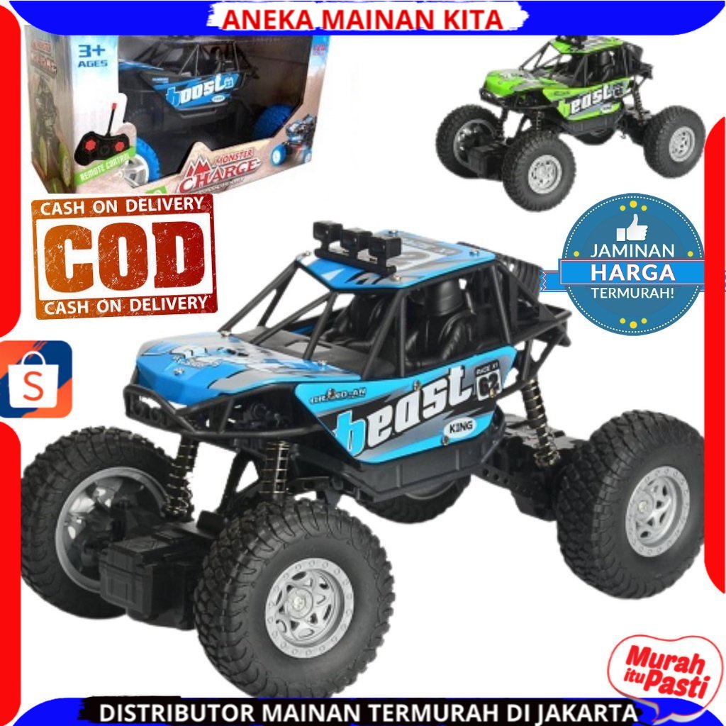 MAINAN ANAK MOBIL REMOTE CONTROL RC MONSTER CHARGE CROSS COUNTRY SKALA 1:20