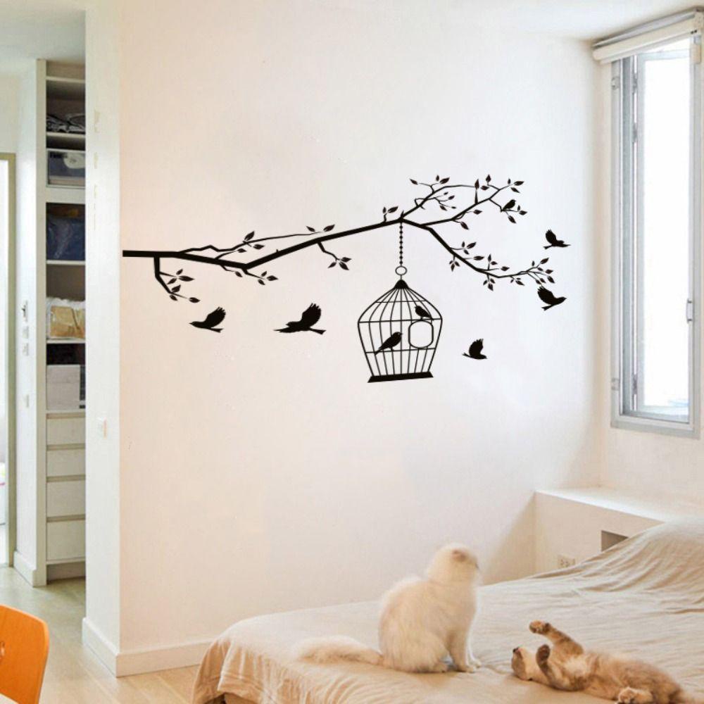 [Elegan] Birdcage Wall Sticker Self-adhesive Kualitas Tinggi Inspirasi Birdcag Removable Socket Tempel Background Dinding Gantung Kandang Stiker