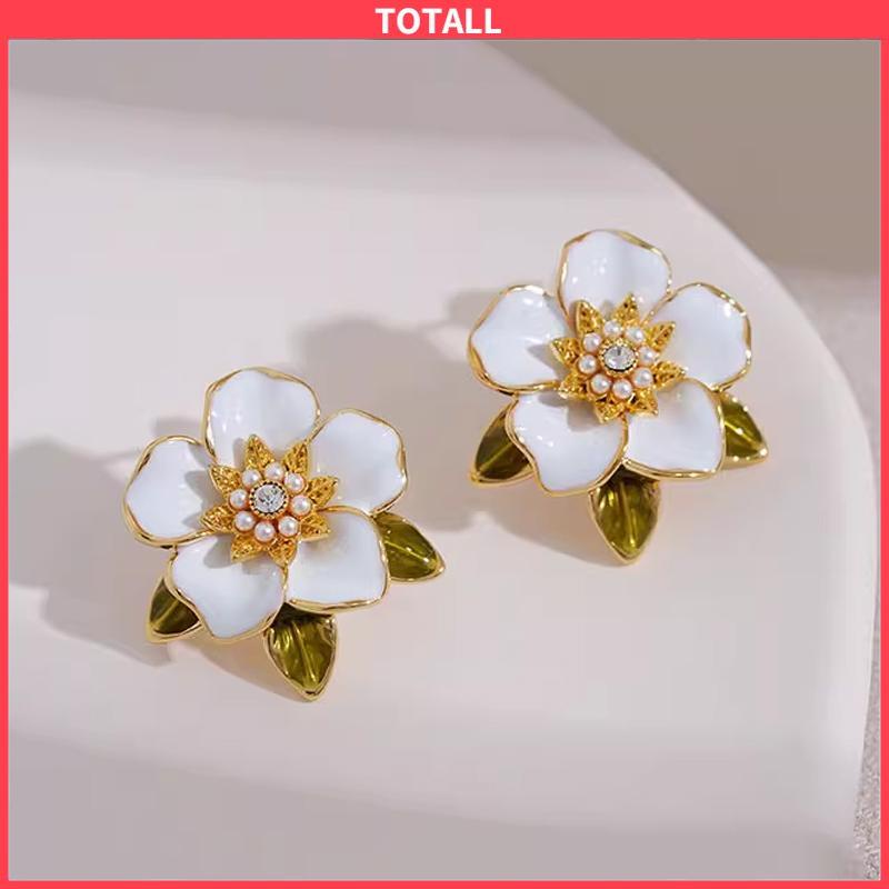 COD Anting Tusuk Motif Bunga Gaya Korea Fashion Untuk Wanita-Totall