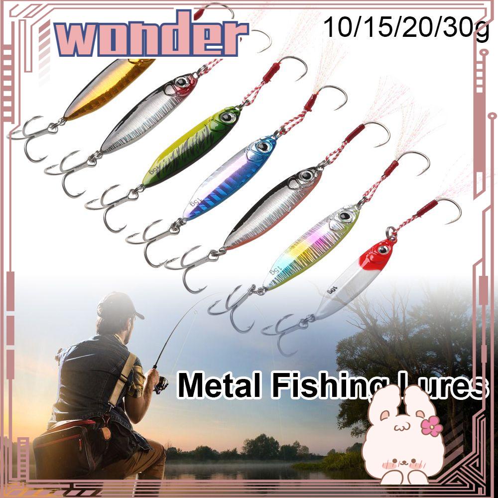 Wonder Feather Metal Fishing Lures Ikan Kecil Bass Hook10.15.20.30G Pengecoran Timah