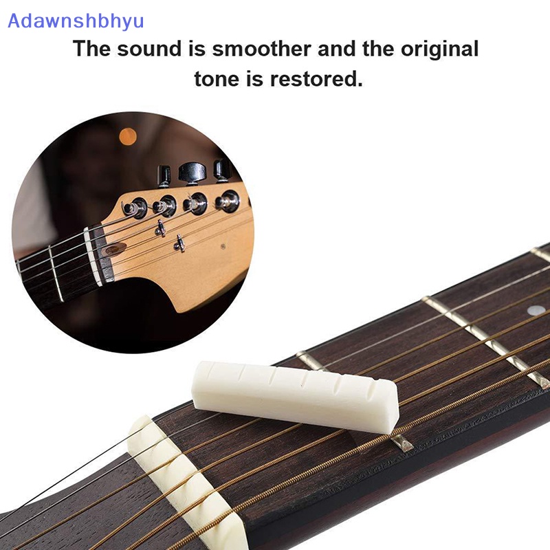 Adhyu String Guitar Bone Guitar Bridge Pin Saddle Nut Ivory Pin Jembatan Gitar Akustik Sapi lp Tailpiece Tremolo ID