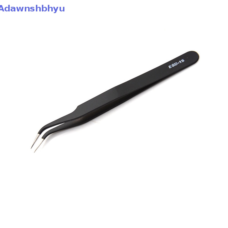 Adhyu 2Pcs /set Pinset Lurus Lengkung Hitam Anti-Statis Baru Fashion Tools ID