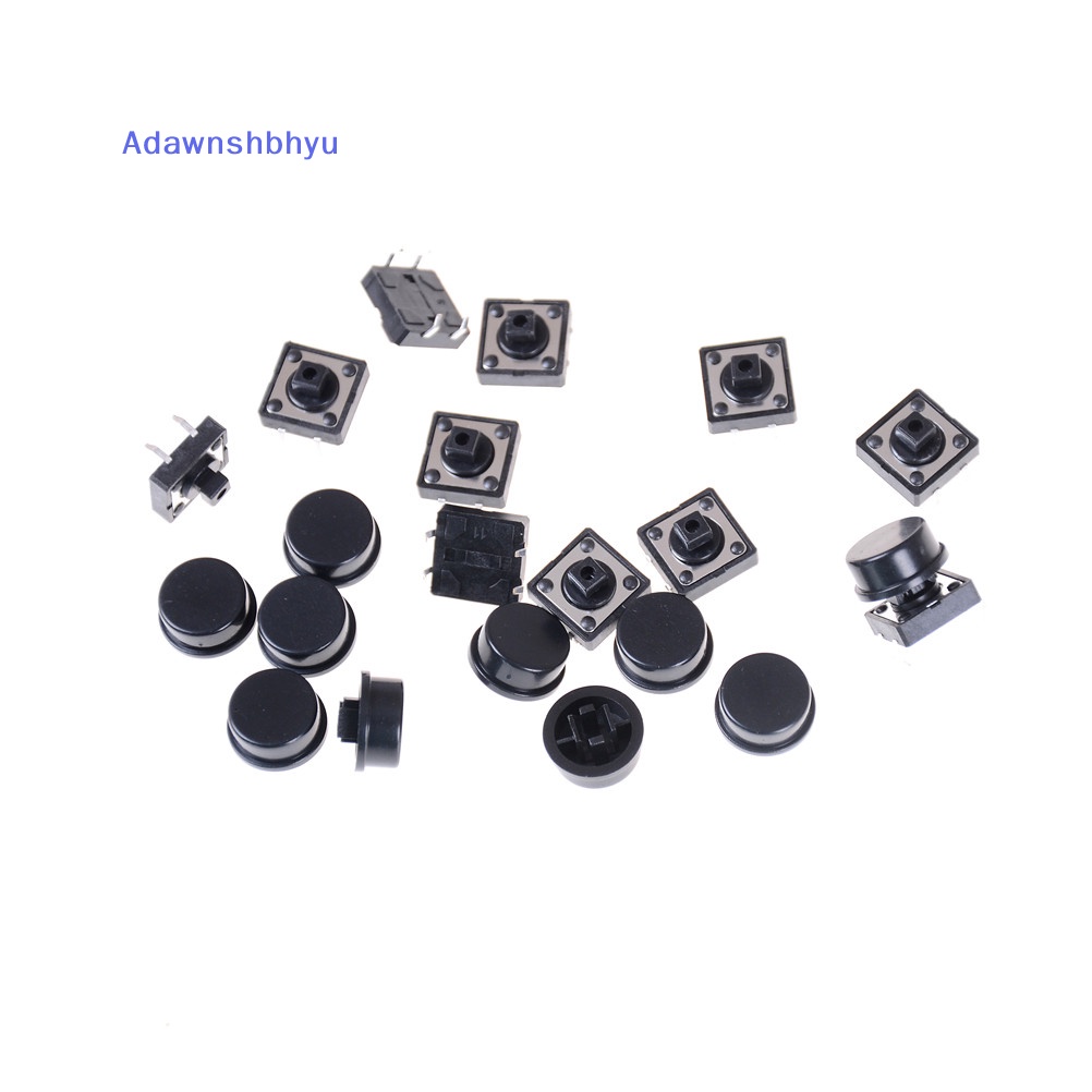Adhyu 10pcs Momentary Tact Tactile Push Button Switch 12x12x12mm 4pin Cap 0 0 0 0 0id