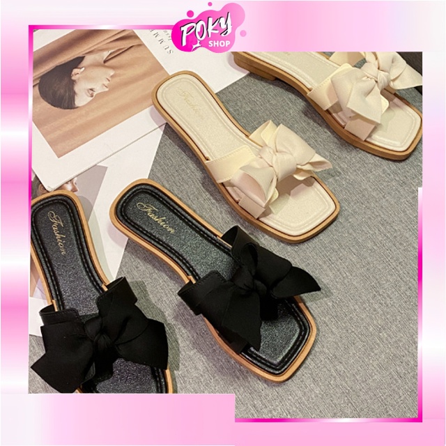 POKY - D6138 Sandal Flat Wanita / Sandal Slop Wanita / Sandal Fashion Korea / Sandal Cewek / Sandal Pita / Sandal Wanita / Sandal Style Korea