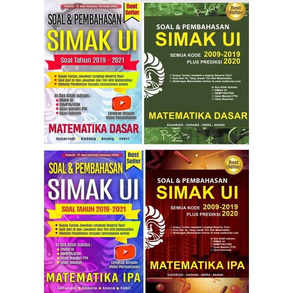 ⭐PROMO BUKU (COD)⭐ Buku SIMAK UI Matematika Dasar&IPA 2009-2019 +2020