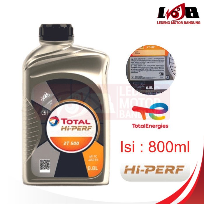 Total Energies Hi-Perf Oli Samping 2T 500 20W-50 Ninja R Satria 0.8L