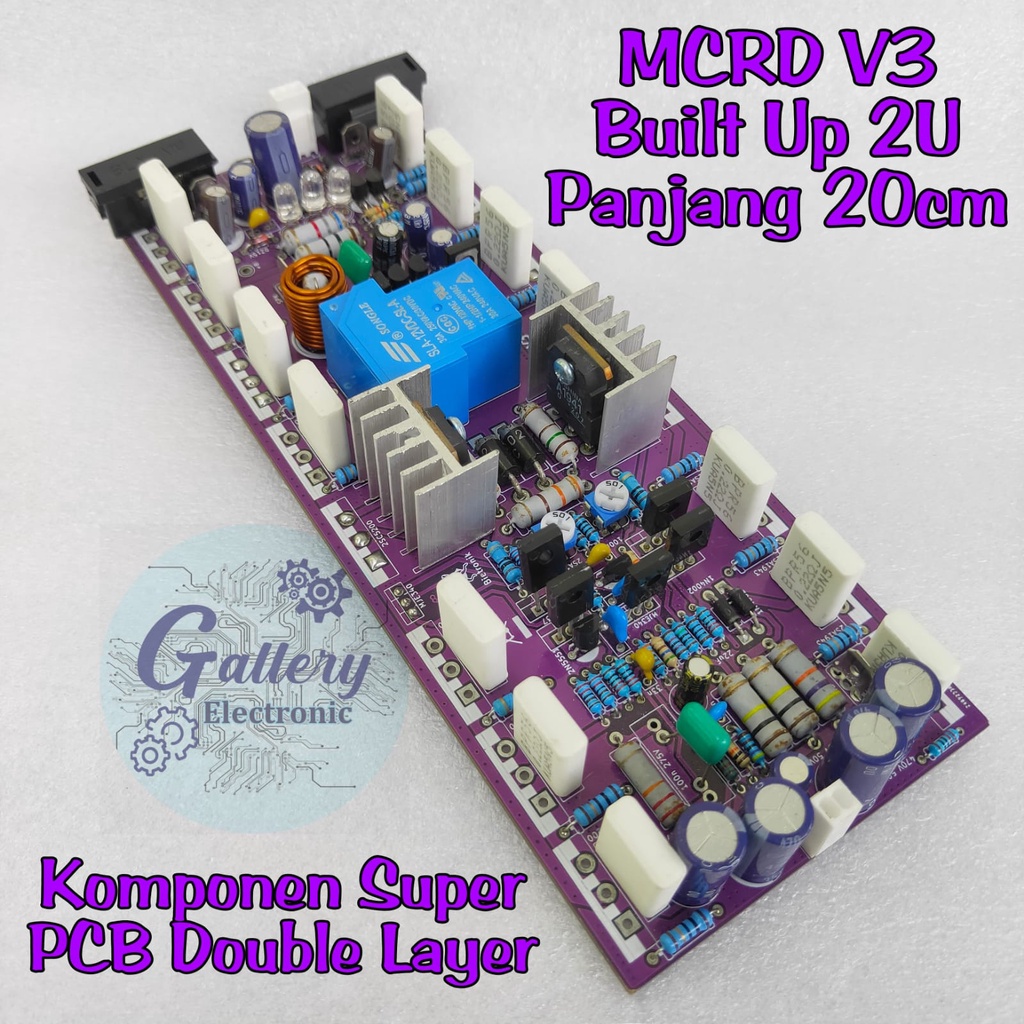 Kit Power MCRD V3 Built Up 2U 20CM PCB Doubel Layer Fiber