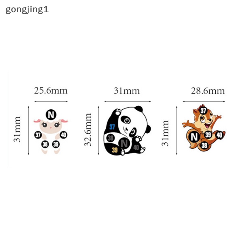 Ggg 3PCS/Pack FDA Kartun Termometer Suhu Stiker Termometer Dahi Bayi ID