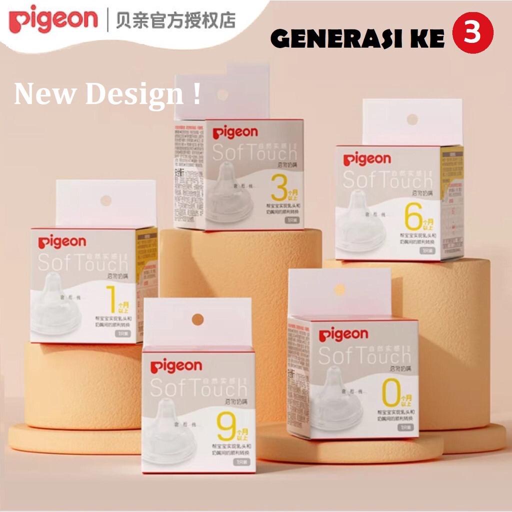 DESIGN BARU Dot Pigeon Wide Neck Generasi ke Tiga - Nipple Pigeon Soft Touch dan Peristaltik Plus