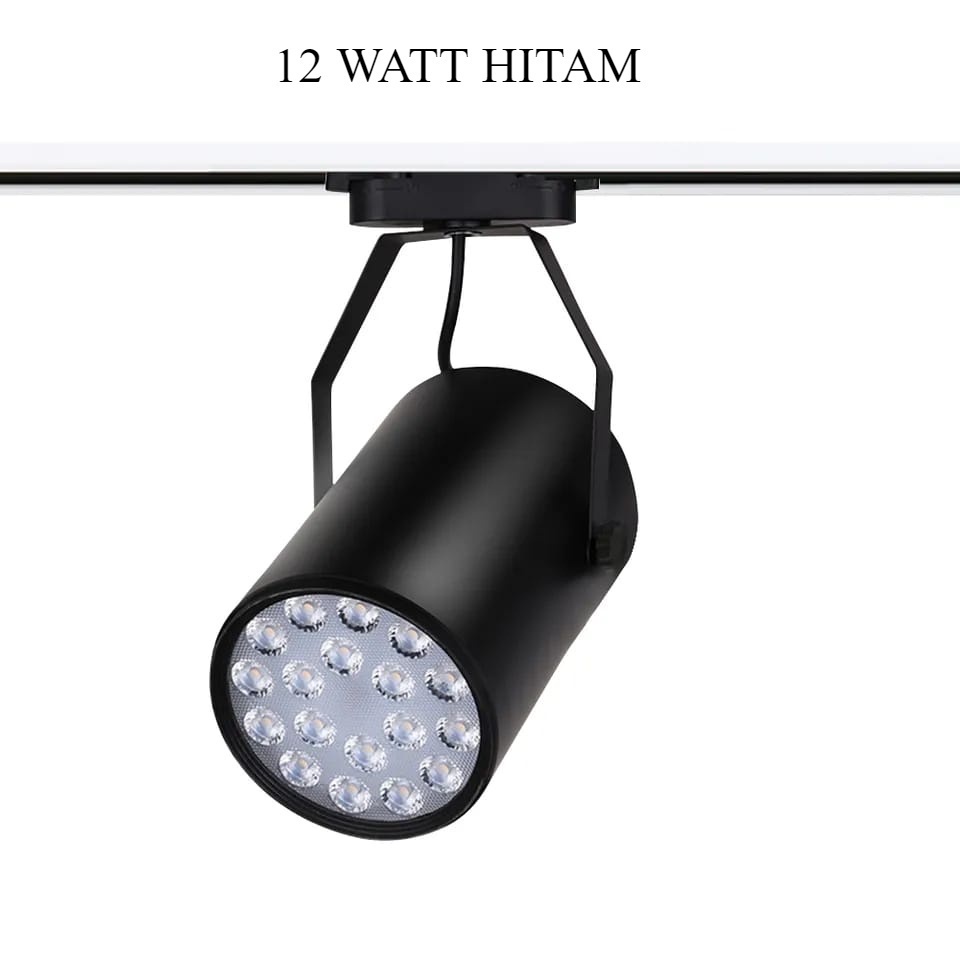 Lampu SpotLight Rail LED 7W 12W  Lampu Sorot Track Rell Rel Spotlight Hitam Putih