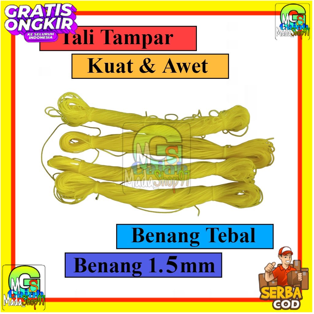 

Tali Tampar Kecil PE 1.5 mm / Serampat Cap Paus