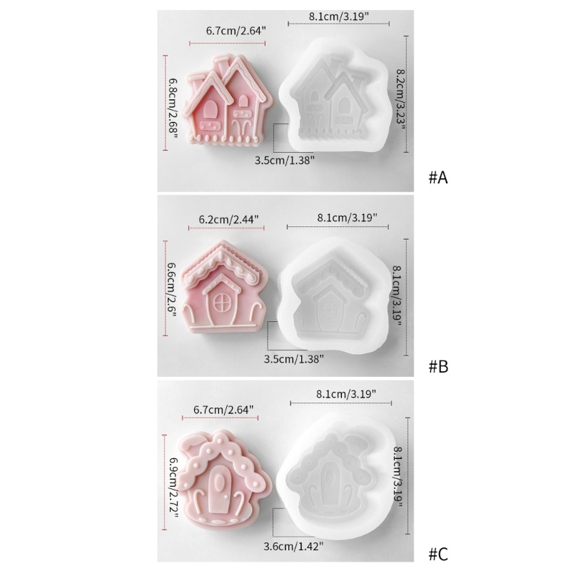 Siy Cetakan Lilin 3 Dimensi Bentuk Rumah Kartun Kerajinan Seni Cetakan Silikon Untuk Membuat Lilin Buatan Tangan Sabun Meja Ornamen
