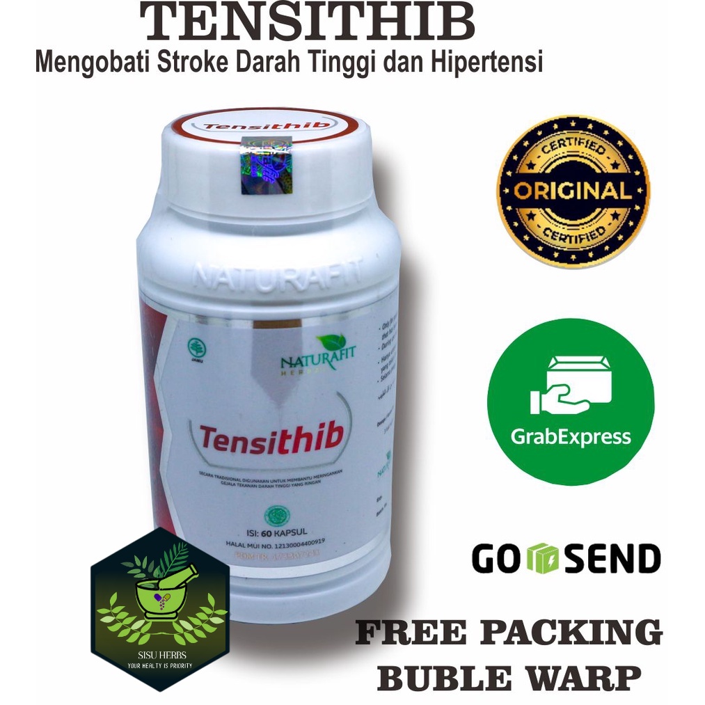 TENSITHIB Naturafit / Mengobati Stroke Darah Tinggi dan Hipertensi - Herbal BPOM original