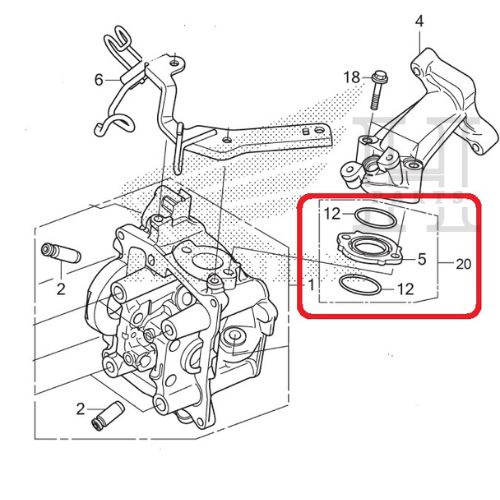 BONIT MANIPUL LEHER ANGSA INSULATOR INLET PIPE ASS  VARIO 125 ESP LED 1711A-K60-B00 ASLI ORIGINAL AHM HGP HONDA