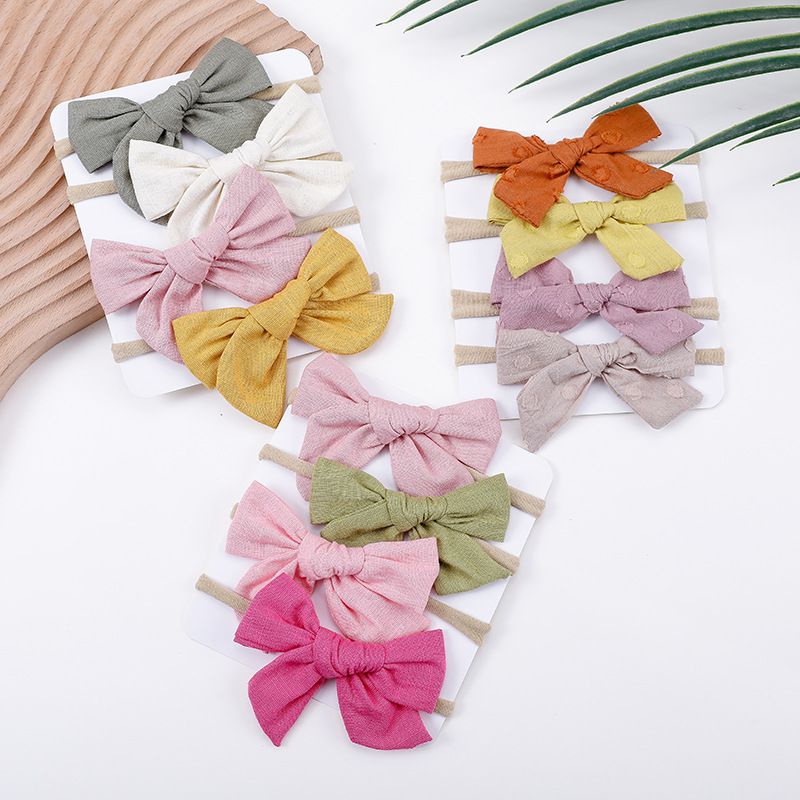 (Pimenova) bandana bayi set isi 5 baby headband bunga pita renda