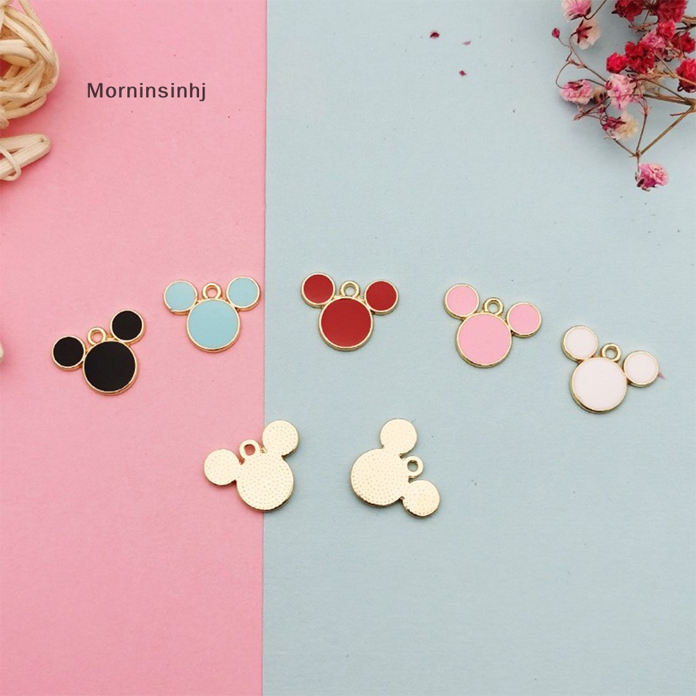 Mornin Mickey series DIY drip oil Perhiasan Aksesoris K gold Hiasan Kepala earrings id