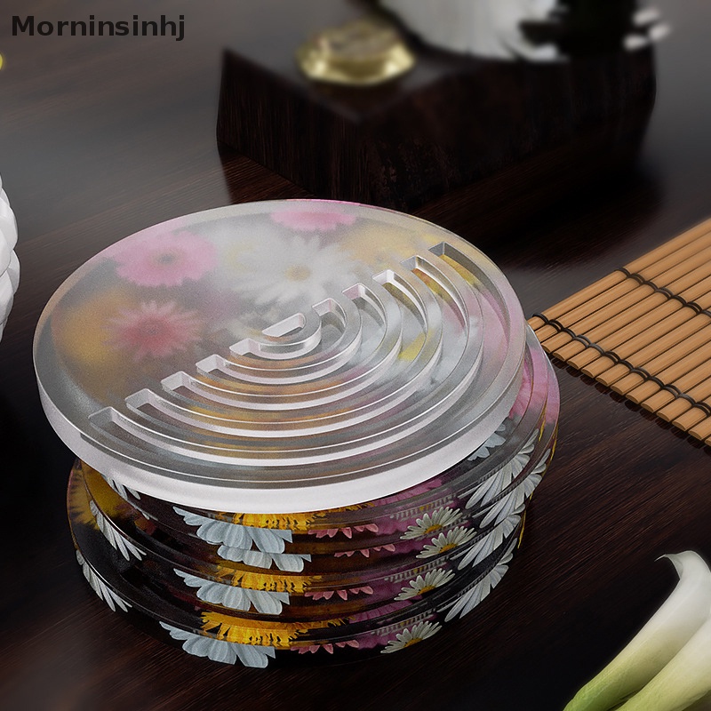 Mornin Half Moon Round Striped Silicone Mold Cetakan Tatakan Gelas Kopi Untuk Kerajinan DIY id