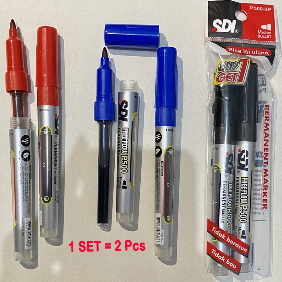 

Spidol Permanent SDI P500VP Hitam (Free Refill)
