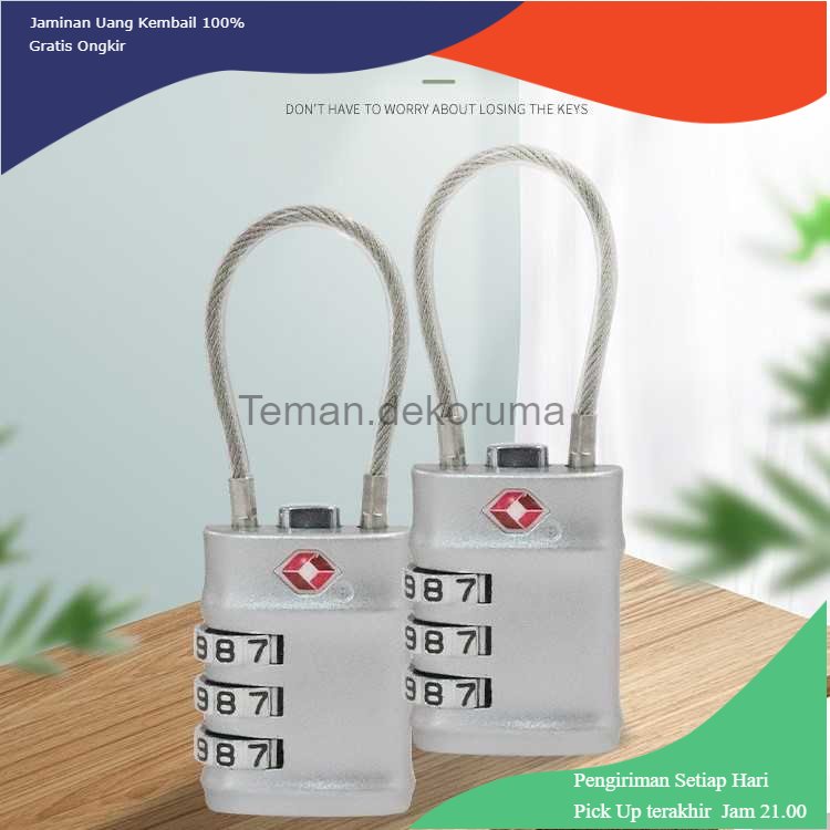 TD - DPR CoolCell Gembok Koper Angka 3 Digit Suitcase Password TSA Lock - TSA201