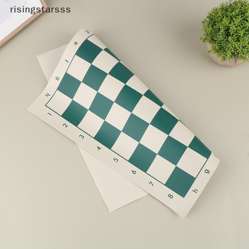 Rsid Span-new 1Pc Papan Catur Kulit PVC 34.5cm Portable Lembut Dapat Digulung Tahan Lama Chess Board Jelly