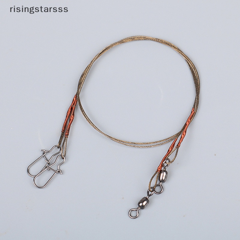 Rsid Span-new 2Pcs /set Kawat Baja Titanium Wire Garis Anti Besar Dengan Pin Pancing Kawat Depan Jelly