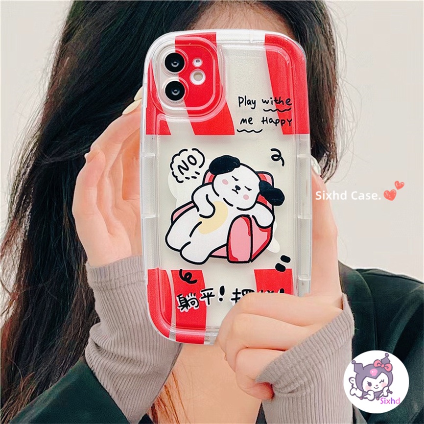 IPHONE Kompatibel Untuk Iphone14 13 12 11 Pro Max SE 2020 X Xr Xs Max8 7 6 6s Plus Kartun Hewan Beruang Transparan Case Lembut TPU Penutup Perlindungan