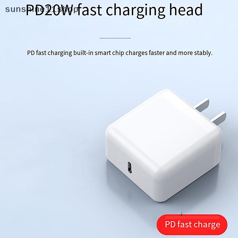 Sho PD 20W Single Dan Dual Port Fast Charging Head Portable Safe Smart Phone Charger Fast Type-C Langsung Charger Untuk Handphone N