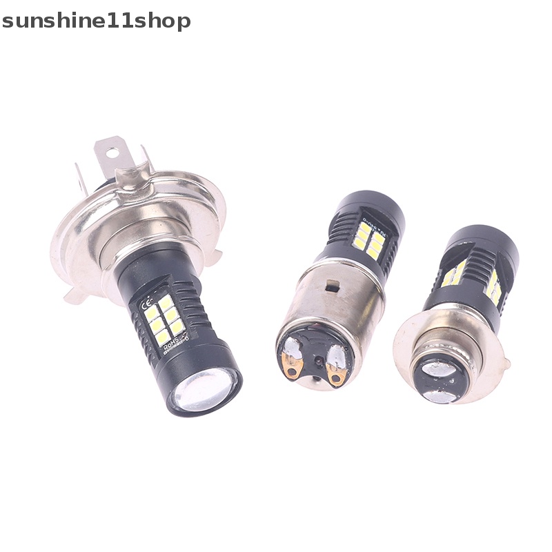 Sho White High Low Beam Lamp Bulbs Lampu Depan Motor LED 12V Fog Light H4 BA20D PX15D Untuk Moto Sepeda Roda Tiga N