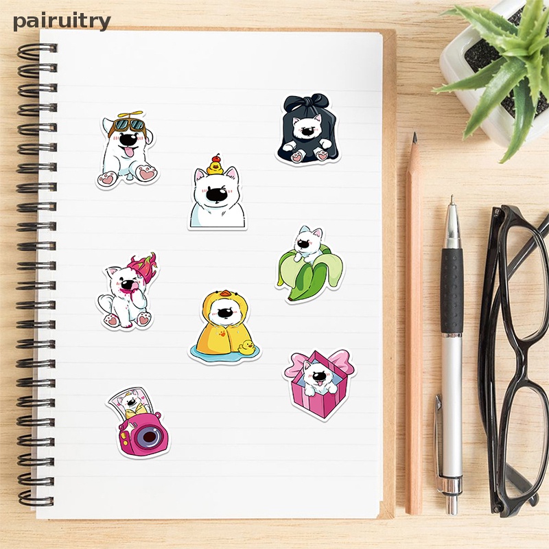 Prt 50 /100PCS Lucu Corgi Kawaii Hewan Stiker Ponsel Bagasi Skateboard Laptop Gitar Kartun Grafiti Tahan Air Stiker Stiker PRT