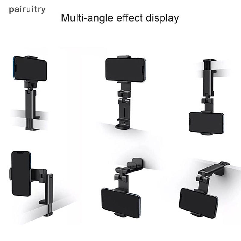 Prt 360° Rotasi Phone Holder Clip al Lipat Travel Lazy Stand Phone Holders Dudukan Mobil Meja Kereta Ponsel Dukungan PRT