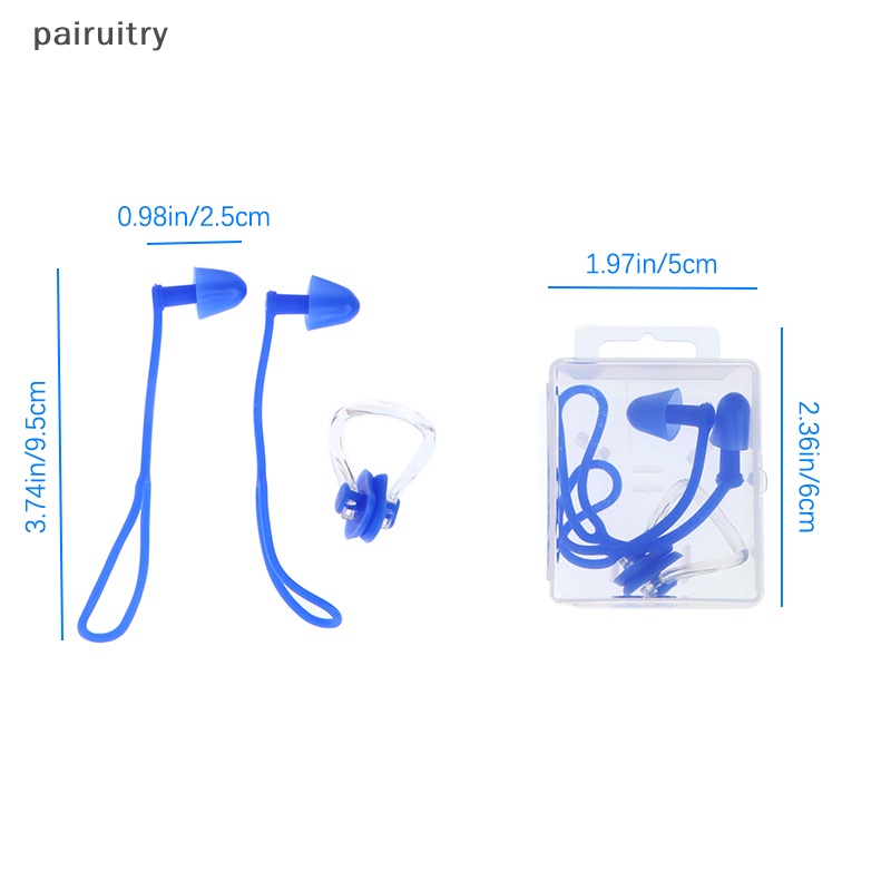 Prt Renang Penyumbat Telinga Tahan Air Klip Hidung Perlindungan Ear Plug Renang Perlengkapan Menyelam PRT