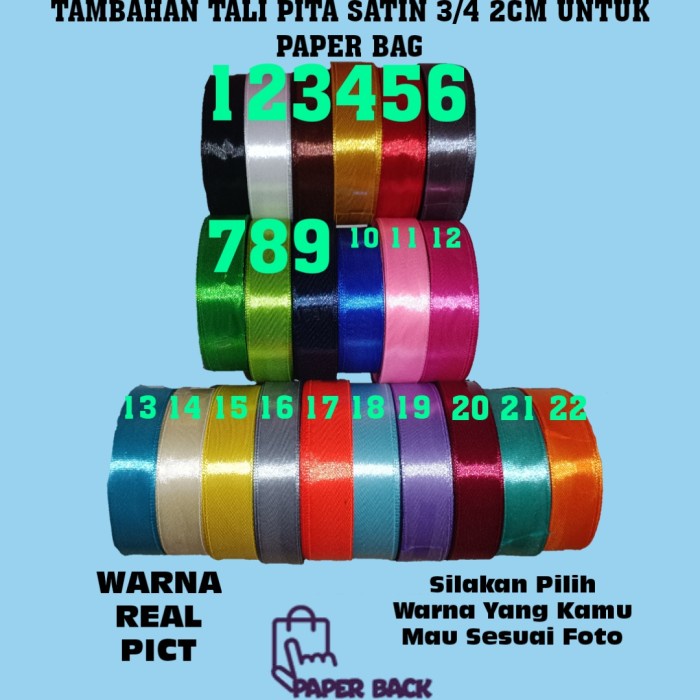 

Ganti Tali Pita Paper Bag / BIAYA TAMBAHAN UNTUK TALI PITA SATIN