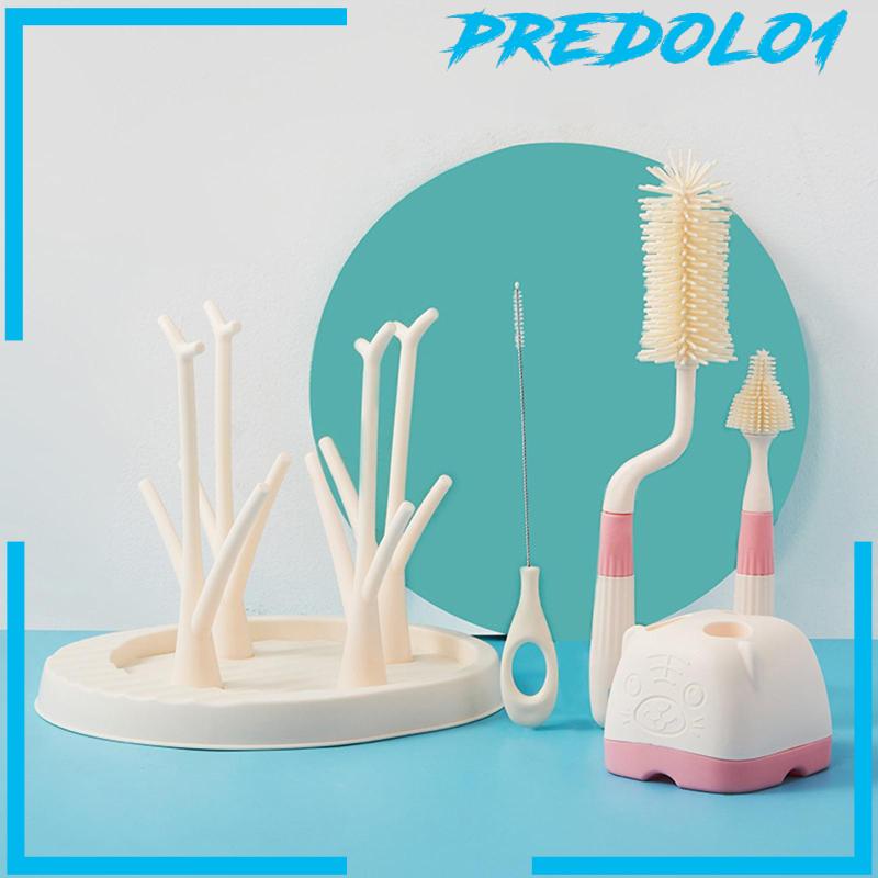 [Predolo1] Sikat Botol Set Sikat Cuci Portable Silicone Scrub Brush Bottle Scrubber
