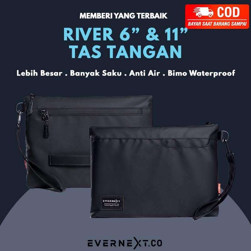 Tas Tangan Pria RIVER Anti Air 6 Inci &amp; 11 Inci  Ipad Tablet Premium