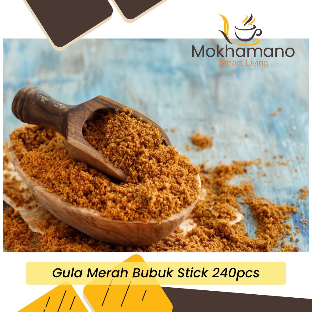 

Mokhastock Brown Sugar Stick Gula Merah Bubuk Kemasan Stick Sachet Higienis 240pcs