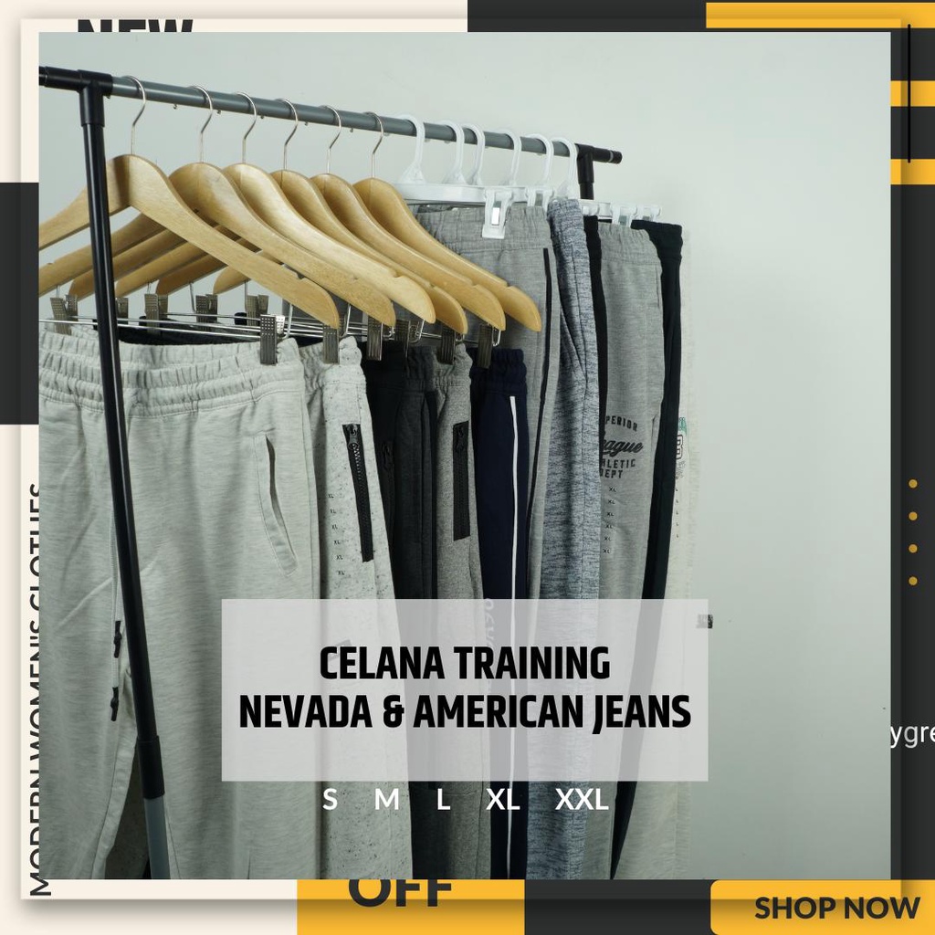 Celana Panjang Joger Pria Wanita Nevada/ American Jeans